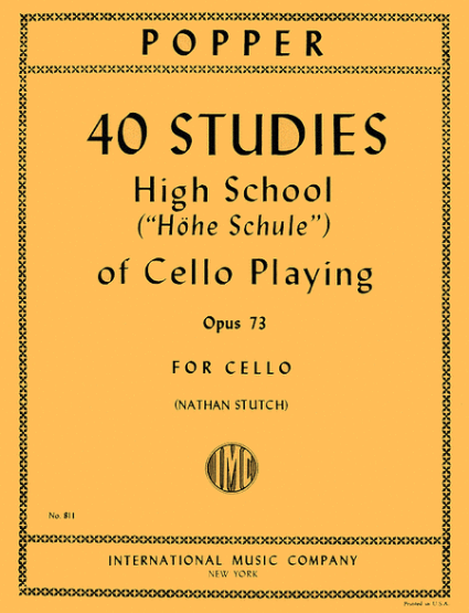 40 Studies High School Of Cello Playing